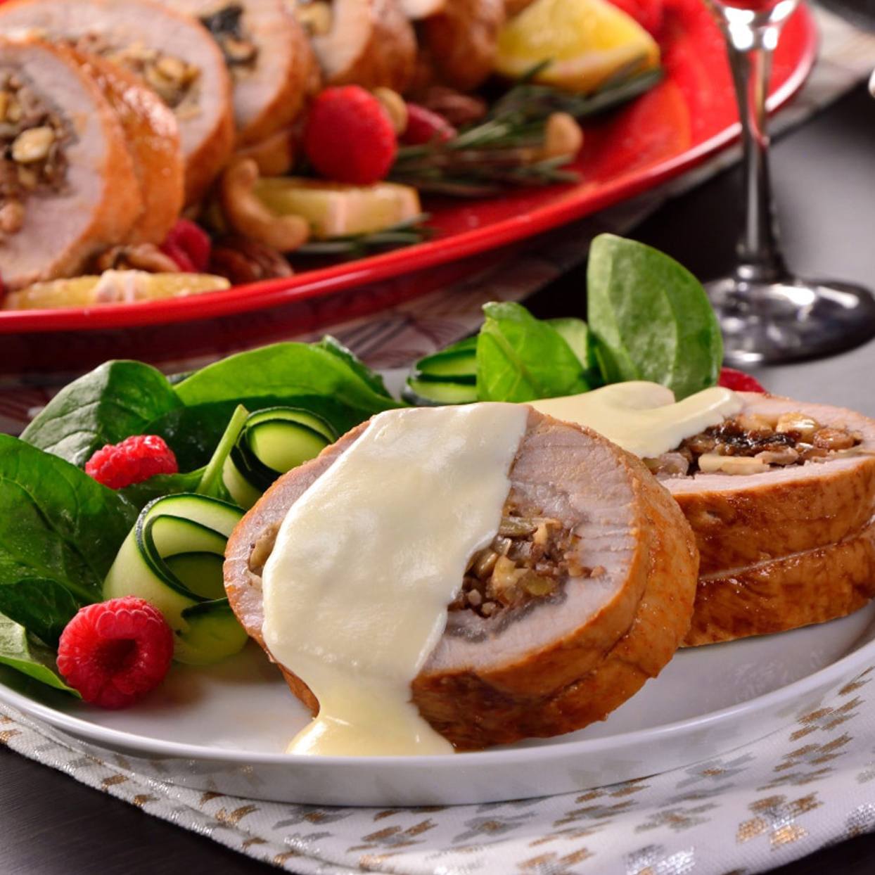 CHICKEN ROLL WITH DRIED FRUIT