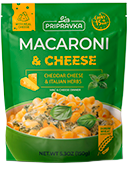 "Macaroni & Cheese" with cheddar cheese & Italian herbs