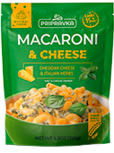 "Macaroni & Cheese" with cheddar cheese & Italian herbs